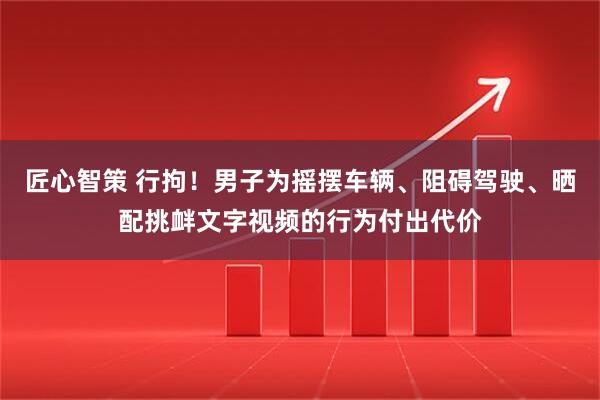 匠心智策 行拘！男子为摇摆车辆、阻碍驾驶、晒配挑衅文字视频的行为付出代价